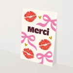 Heyday - Wenskaart - Merci - Bow -Strikken - Dankjewel - Bedankkaart