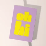 Heyday - Wenskaart - Oh hi - Typografisch - Zomaarkaart