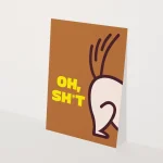 Heyday - Wenskaart - Hondenkaart - Dogcard - Oh shit