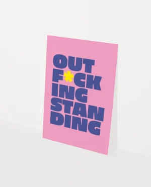 Heyday - Wenskaart - Complimentkaart - Felicitatiekaart - Out fucking standing
