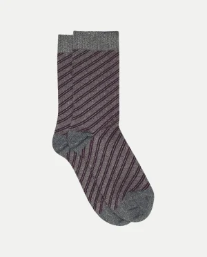 Heyday - Sokken - MP Denmark - Else glitter socks - strepen - dark purple