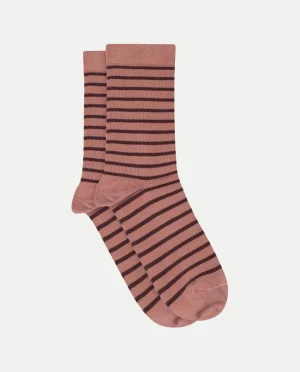 Heyday - Sokken - MP Denmark - Lydia socks - Stripe - Ash rose - Strepen
