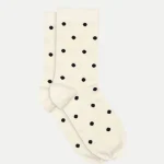 Heyday - Sokken - MP Denmark - Etta socks - Cream - Polka dots - stippenpatroon - Créme