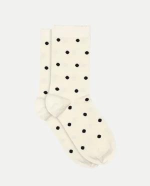 Heyday - Sokken - MP Denmark - Etta socks - Cream - Polka dots - stippenpatroon - Créme