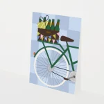 Heyday - Wenskaart - Felicitatiekaart - Fiets - Krat - Bier - Cheers