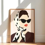 Heyday - Poster - Lou lou - Polka dots - Zonnebril - Vrouw - Minimalistisch - Fashion -Sjaal - The bold type