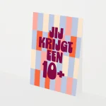 Heyday - Wenskaart - Complimentkaart - Jij krijgt een 10+ - Bedankt Juf Meester