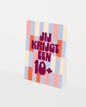 Heyday - Wenskaart - Complimentkaart - Jij krijgt een 10+ - Bedankt Juf Meester