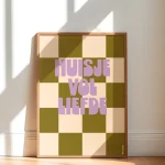 Heyday - Poster - Huisje vol liefde - Nieuwe woning poster - Groen