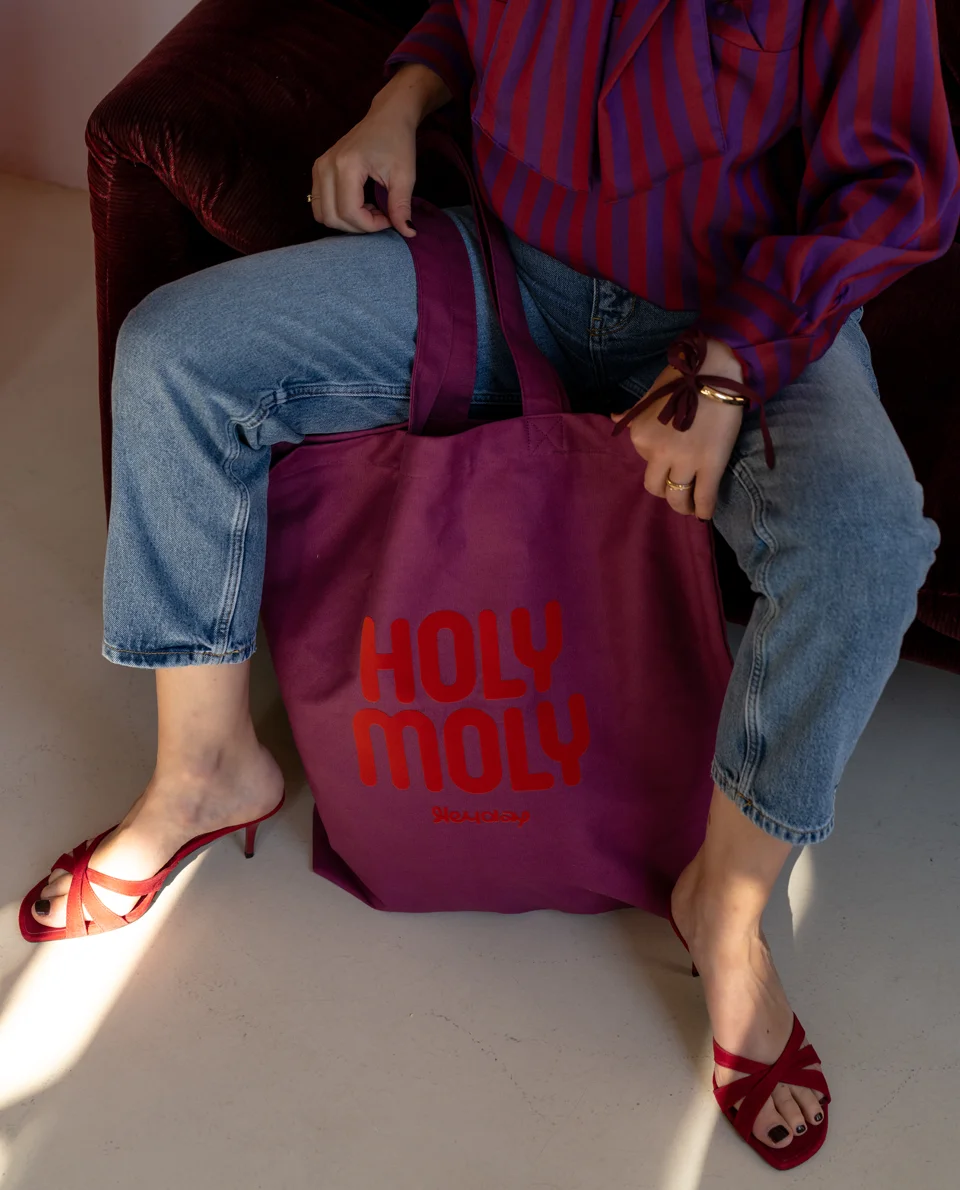 Heyday - Shopper - Tote bag - Paars - Holy moly - kersttas