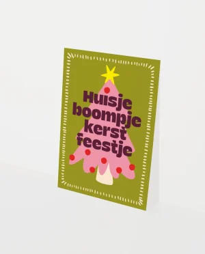 Heyday - Wenskaart - Kerstkaart - Huisje boompje kerstfeestje