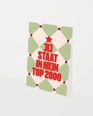 Heyday - Wenskaart - Jij staat in mijn top 2000 - Liefde - Kerstkaart