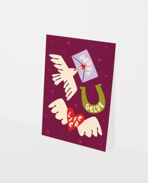 Heyday - Wenskaart - Vrede geluk liefde - Kerstkaart
