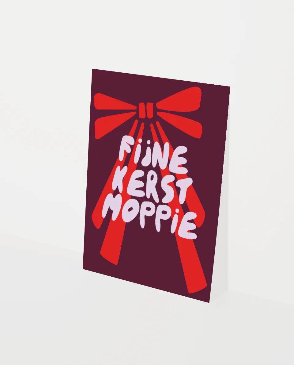 Heyday - Kerstkaart - Wenskaart - Fijne kerst moppie - Strik