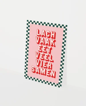 Heyday - Kerstkaart - Wenskaart - Lach vaak eet veel vier samen