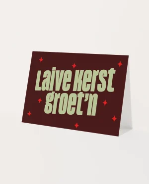 Heyday - Wenskaart - Kerstkaart - Laive kerst groet'n - Groningse kerstkaart