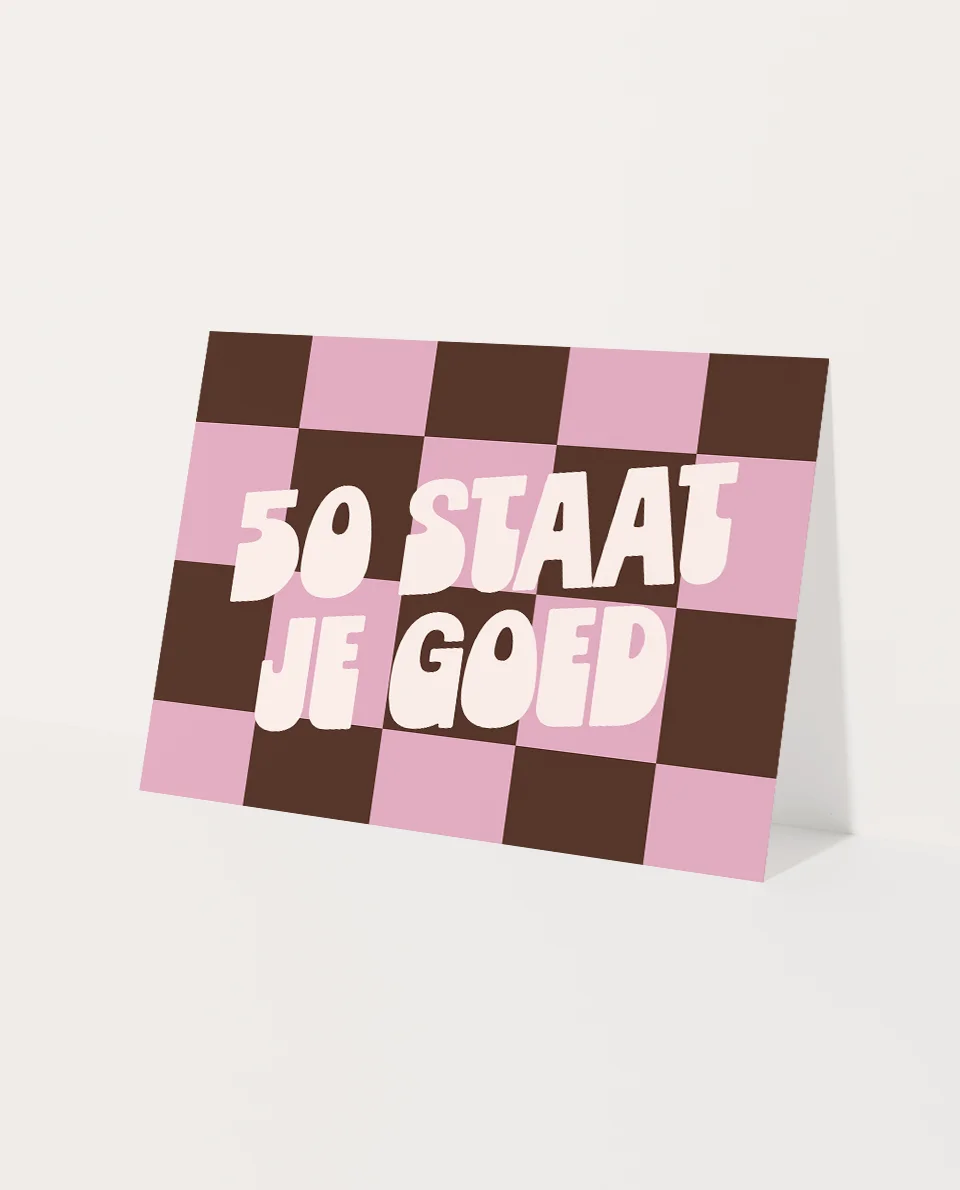 Heyday - Wenskaart - Verjaardagskaart - Leeftijdskaart - 50 staat je goed - Abraham - Sarah